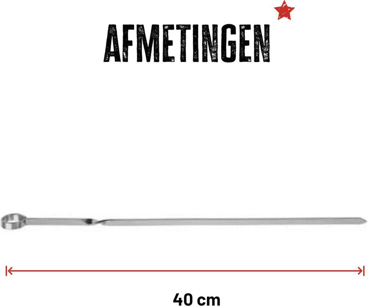 Afmetingen BBQ Spiezen