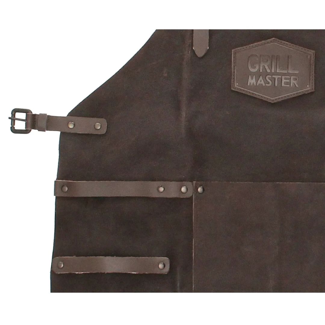 Hide & Stitches BBQ Schort Donkerbruin 85 cm