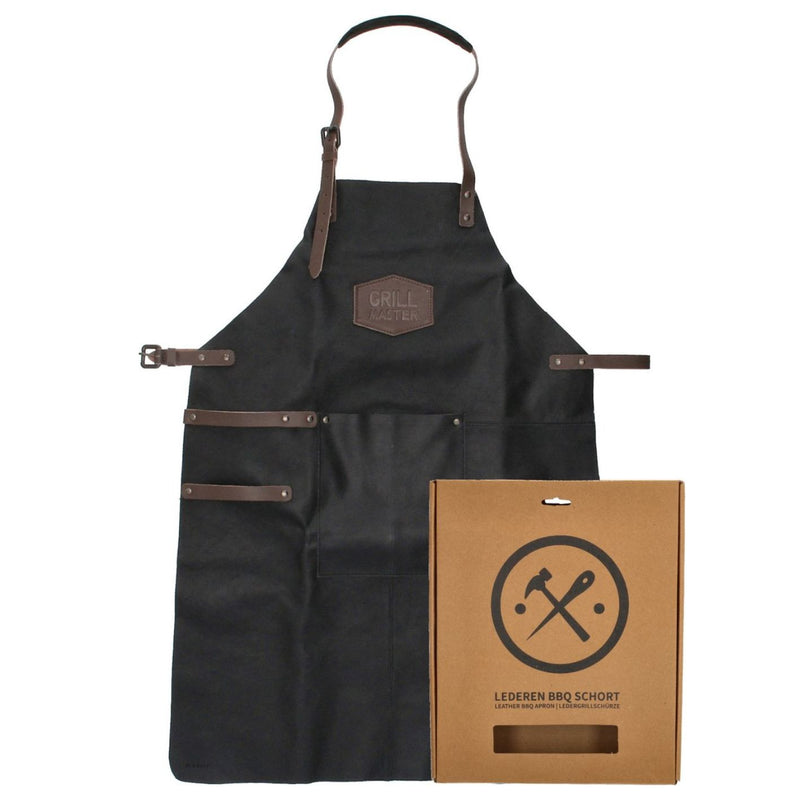 Hide & Stitches BBQ Schort Zwart 85cm