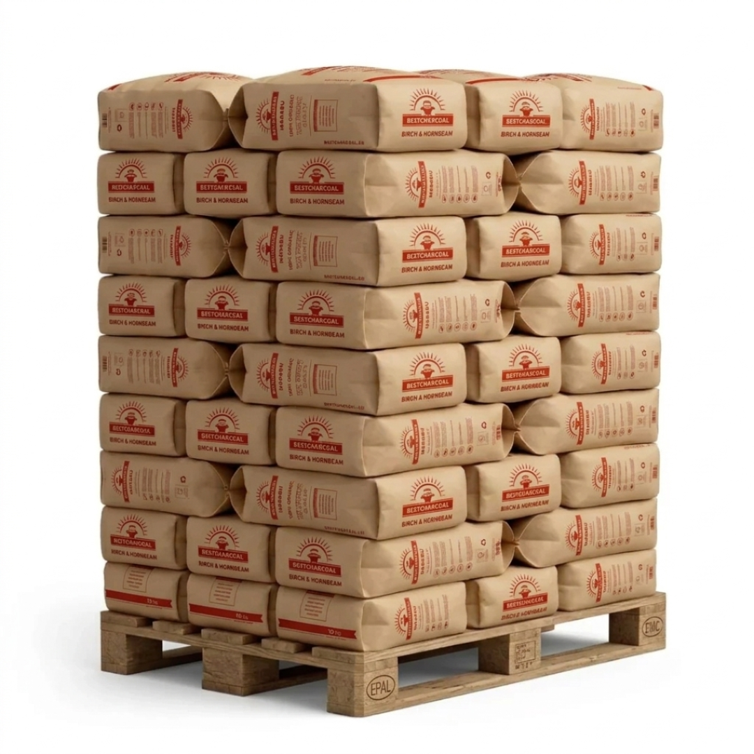 Pallet Marabu Houtskool van Bestcharcoal