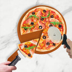 Pizzaset van bovenaf